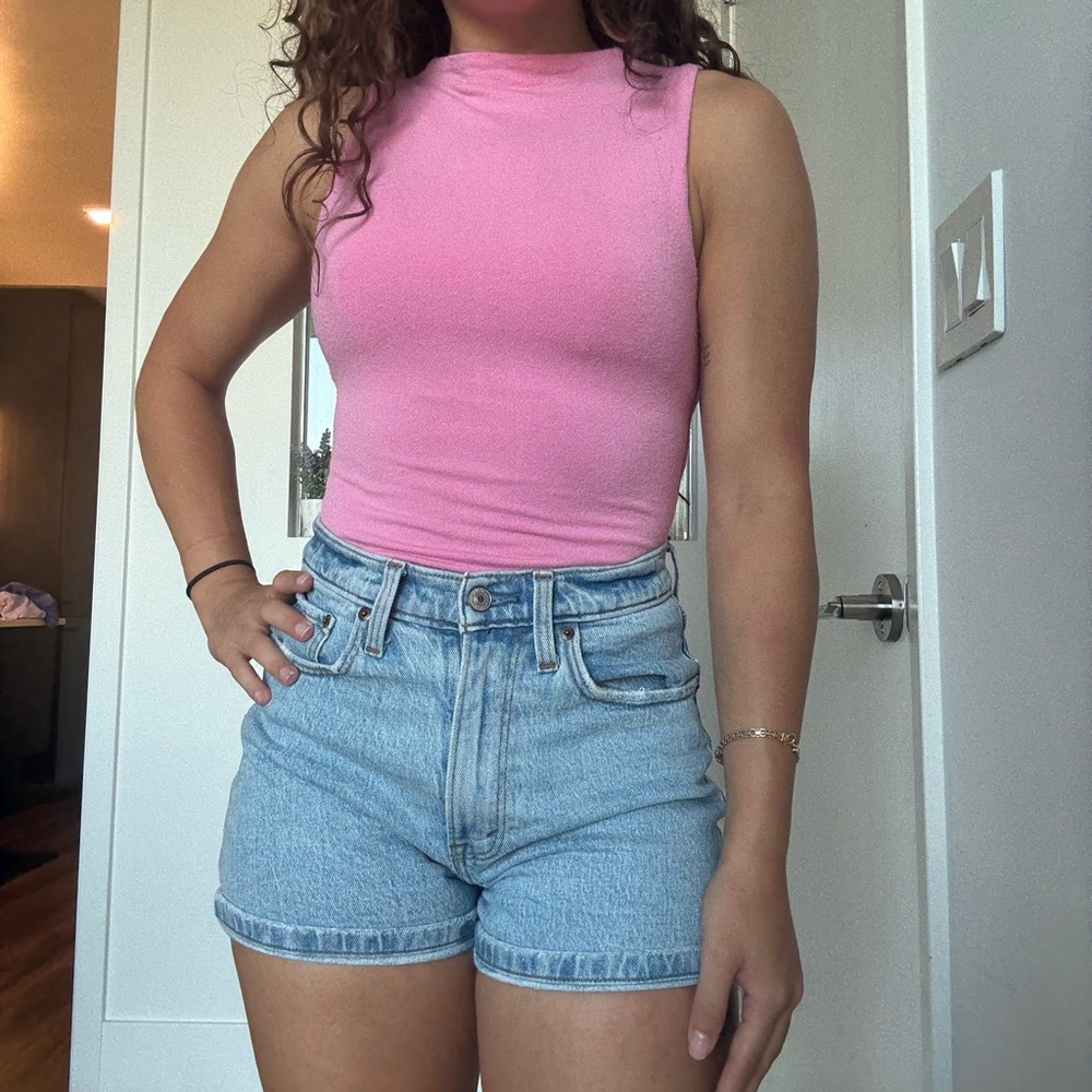 Pink high neck top!